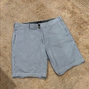 Men's J.Crew Blue and White Seersucker Shorts